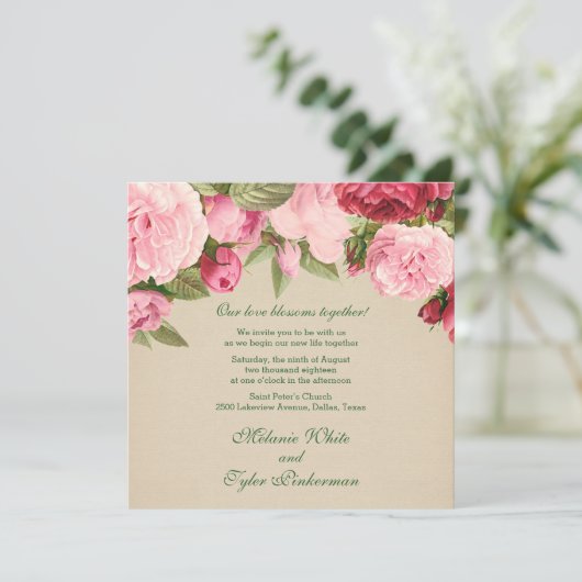 Invitation Pivoines (Debout devant)