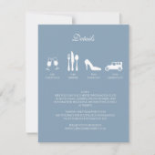 Invitation Pivoines blanches avec détails bleu bébé (Devant)