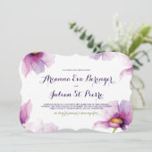 Invitation Pivoines rayonnantes d'aquarelle (Debout devant)