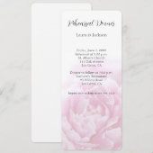 Invitation Pivoines roses (Devant / Derrière)