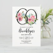 Invitation Pivoines Roses 60e Anniversaire (Debout devant)