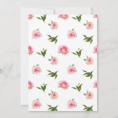 Invitation Pivoines roses 70e anniversaire (Dos)