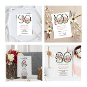 Invitation Pivoines roses 90e anniversaire