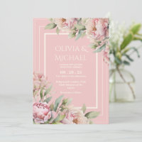 Pivoines roses Élégant Mariage Floral