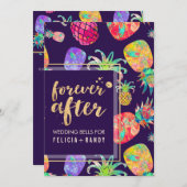 Invitation Pix-Dezines Aloha Aloha Hawaiian Pineapples/DO-IT- (Devant / Derrière)