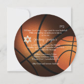 Invitation ✡ Pix Dezines Basketball Bar Mitzvah (Dos)