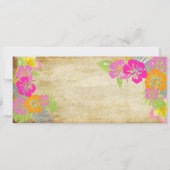 Invitation Pix-Dezines Boarding Pass Hibiscus Leis (Dos)