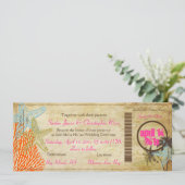 Invitation Pix-Dezines Boarding Pass to Paradise (Debout devant)