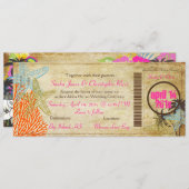 Invitation Pix-Dezines Boarding Pass to Paradise (Devant / Derrière)