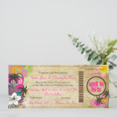 Invitation Pix-Dezines Boarding Pass to Paradise (Debout devant)