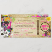 Invitation Pix-Dezines Boarding Pass to Paradise (Devant / Derrière)