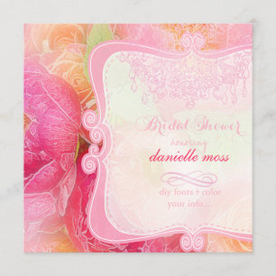Invitation Pix-Dezines bouquet de printemps+lustre/douche nup