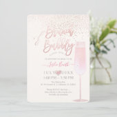 Invitation Pix-Dezines Brunch Bubbly/Champagne rose Confetti (Debout devant)