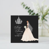 Invitation Pix-Dezines Chandelier Bridal Brunch/DO-IT-YOURSEL (Debout devant)