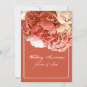 Invitation Pix-Dezines Coral Peonies/Orange Hydrangeas/Bouque (Devant)