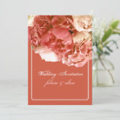 Invitation Pix-Dezines Coral Peonies/Orange Hydrangeas/Bouque (Debout devant)