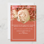 Invitation Pix-Dezines Coral Peonies/Orange Hydrangeas/Bouque (Dos)