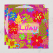 Invitation Pix-Dezines couleur arrière - plan de la jungle ha (Devant / Derrière)