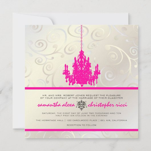 Invitation Pix Dezines Cupcakes Swirls + Chandelier (Dos)