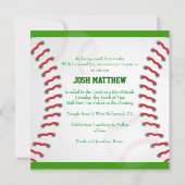 Invitation Pix-Dezines ✡ Diamant de baseball/ Bar Mitzvah (Dos)