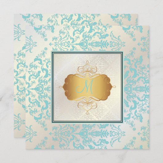 Invitation Pix-Dezines Étienne Damask (Devant / Derrière)