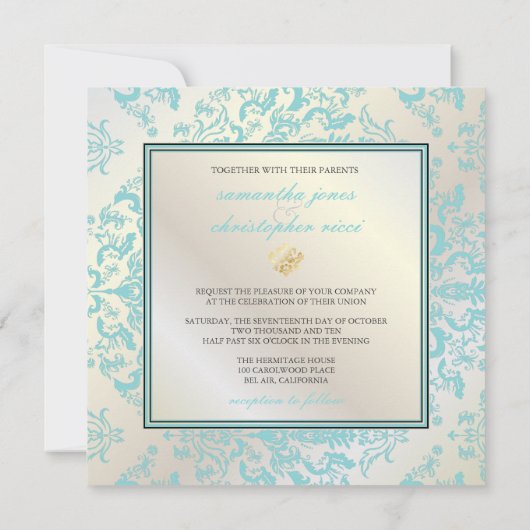 Invitation Pix-Dezines Étienne Damask (Dos)