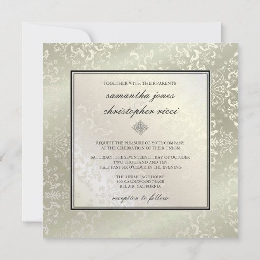 Invitation Pix-Dezines Étienne Damask (Dos)