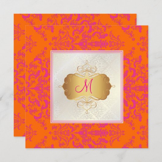 Invitation Pix-Dezines Étienne Damask (Devant / Derrière)