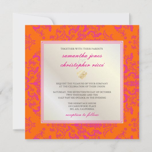 Invitation Pix-Dezines Étienne Damask (Dos)