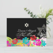 Invitation Pix-Dezines hibiscus/Bat mitzvah (Debout devant)