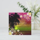 Invitation Pix Dezines hula dream/plumeria/plage/tropicale (Debout devant)
