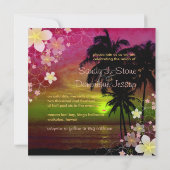 Invitation Pix Dezines hula dream/plumeria/plage/tropicale (Dos)