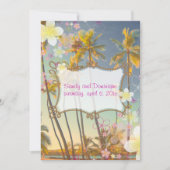 Invitation Pix Dezines hula dream/plumeria/plage/tropicale (Devant)