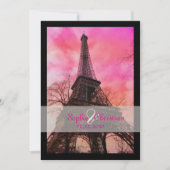 Invitation Pix Dezines la tour eiffel/paris (Devant)