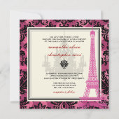 Invitation Pix Dezines la tour eiffel/paris (Dos)
