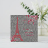 Invitation Pix Dezines la tour eiffel/paris (Debout devant)