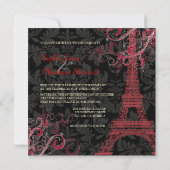 Invitation Pix Dezines la tour eiffel/paris (Dos)