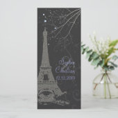 Invitation Pix Dezines la tour eiffel/paris (Debout devant)