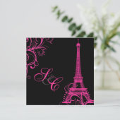 Invitation Pix Dezines la tour eiffel/paris (Debout devant)
