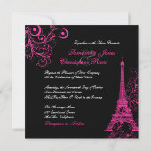 Invitation Pix Dezines la tour eiffel/paris (Dos)