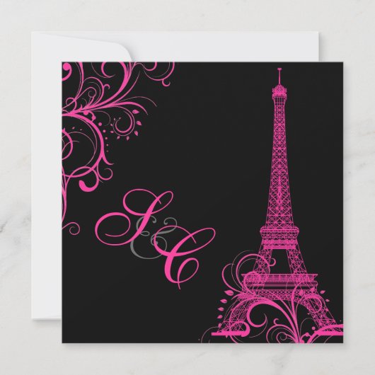 Invitation Pix Dezines la tour eiffel/paris (Devant)