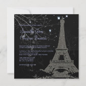 Invitation Pix-Dezines La Tour Eiffel+Swirls (Dos)