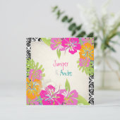 Invitation Pix Dezines leis/hibiscus, plage/do-it-yourself ar (Debout devant)