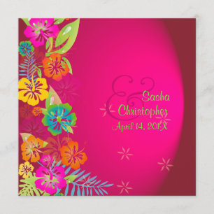 Invitation Pix-Dezines Leis/Luau/hibiscus