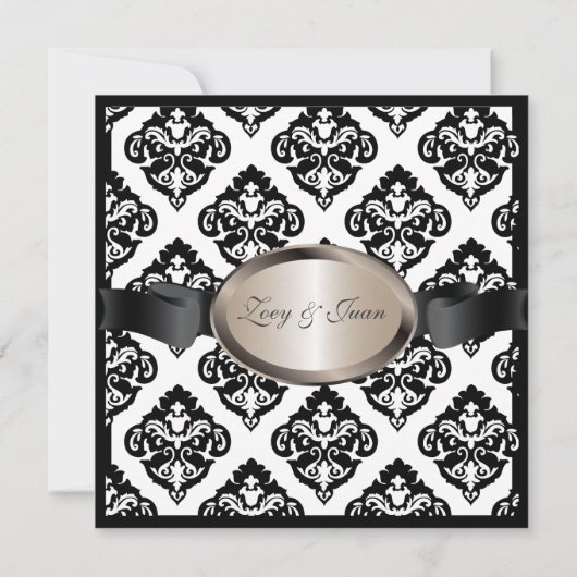 Invitation Pix-Dezines Olivia Damask (Dos)