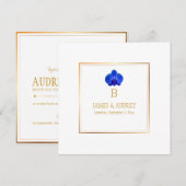 Invitation Pix-Dezines Orchidées Bleues Royales/phalaenopsis (Devant / Derrière)