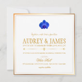 Invitation Pix-Dezines Orchidées Bleues Royales/phalaenopsis (Dos)