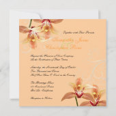 Invitation Pix-Dezines Orchidées/Orange + Ornement (Dos)