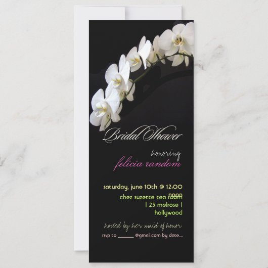 Invitation Pix-Dezines orchidées/phalaenopsis (Dos)