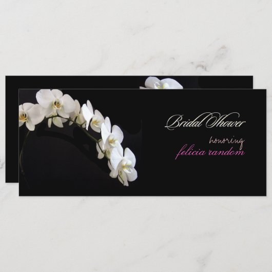 Invitation Pix-Dezines orchidées/phalaenopsis (Devant / Derrière)